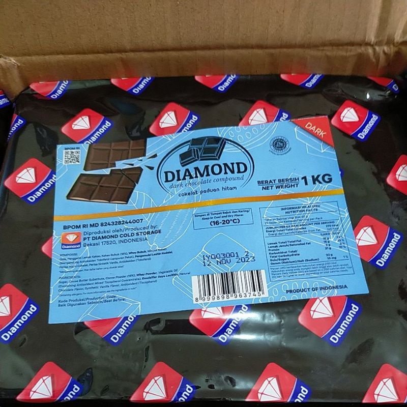 coklat batang diamond dark compound 1kg diamond