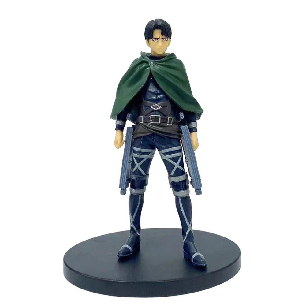 Lanfy Attack on Titan Figure Hadiah Ulang Tahun Mainan Anak 16cm PVC Rivaille Levi Figure