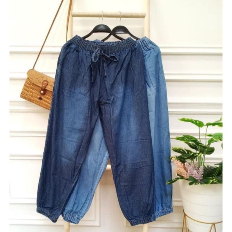 CELANA JOGGER JEANS JUMBO .BISA MUAT MAX BB 90KG.