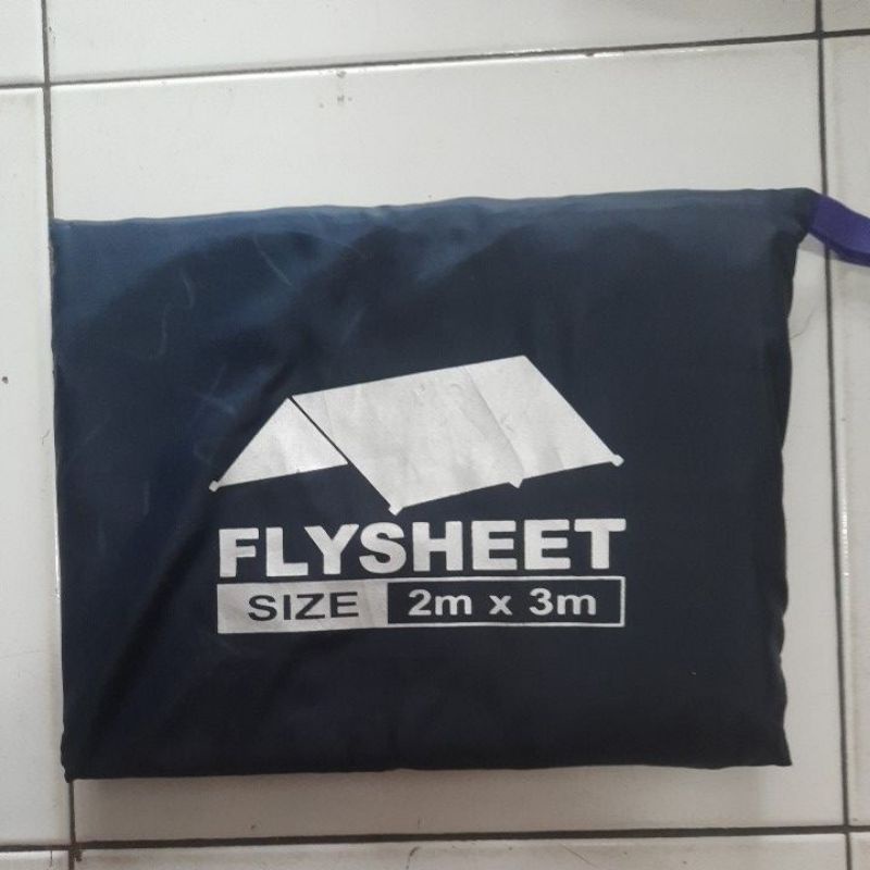 Flysheet 3x2 meter multifungsi shelter pelapis tenda bivak