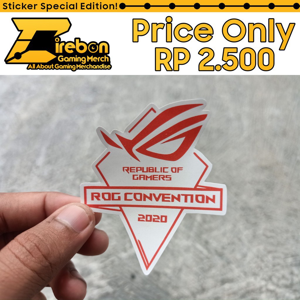 

(PROMO) Sticker Stiker Rog Republic Of Gamers Convention 2020 -Hyna Sticker