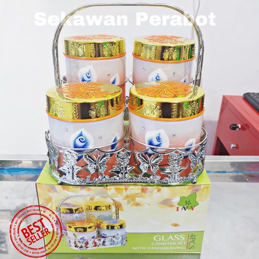 Toples Lebaran - Toples Lebaran Cantik - Toples Lebaran Bening -Toples Bunga - Toples Lebaran Paket