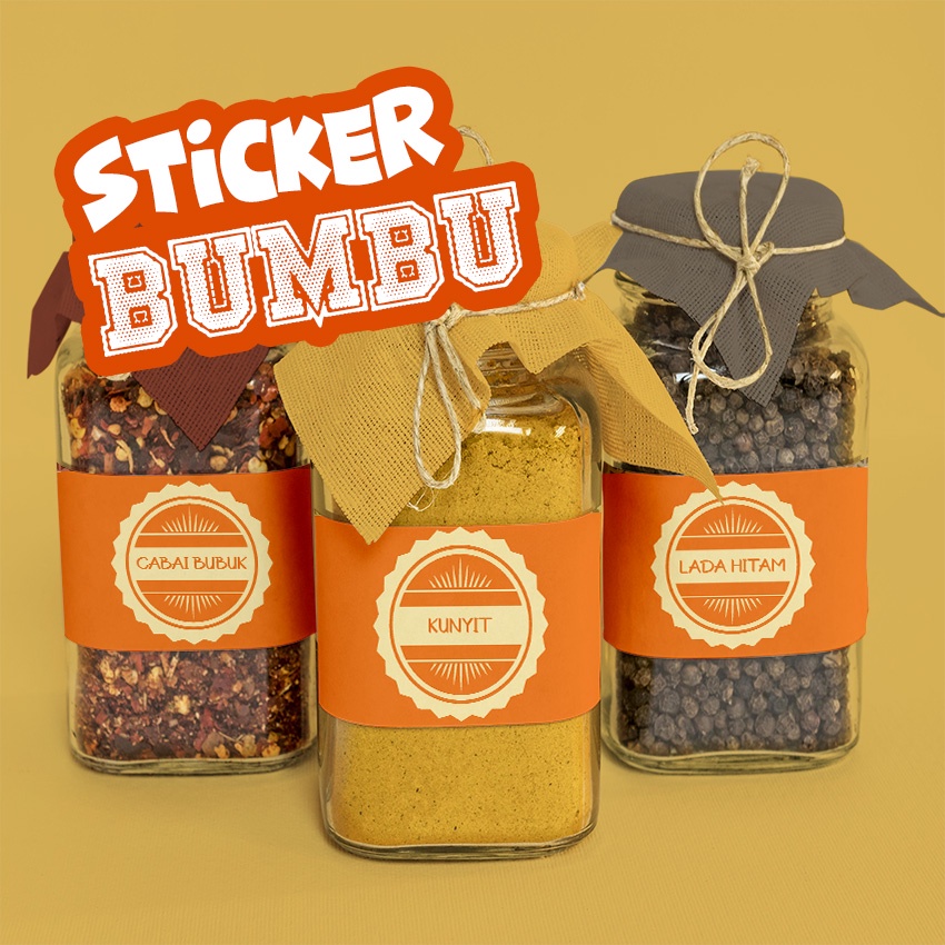 

stiker bumbu dapur | stiker bumbu | stiker garam | sticker 0020