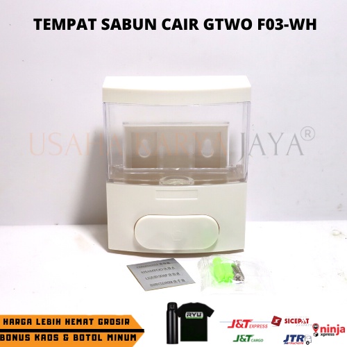 Tempat Sabun Cair GTWO F03-WH Original Terbaru Tempat Sabun Cair Soap Dispenser Gantung Tembok Dispe