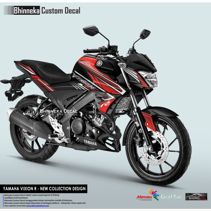 DECAL STICKER VIXION R MINIMALIS MERAH