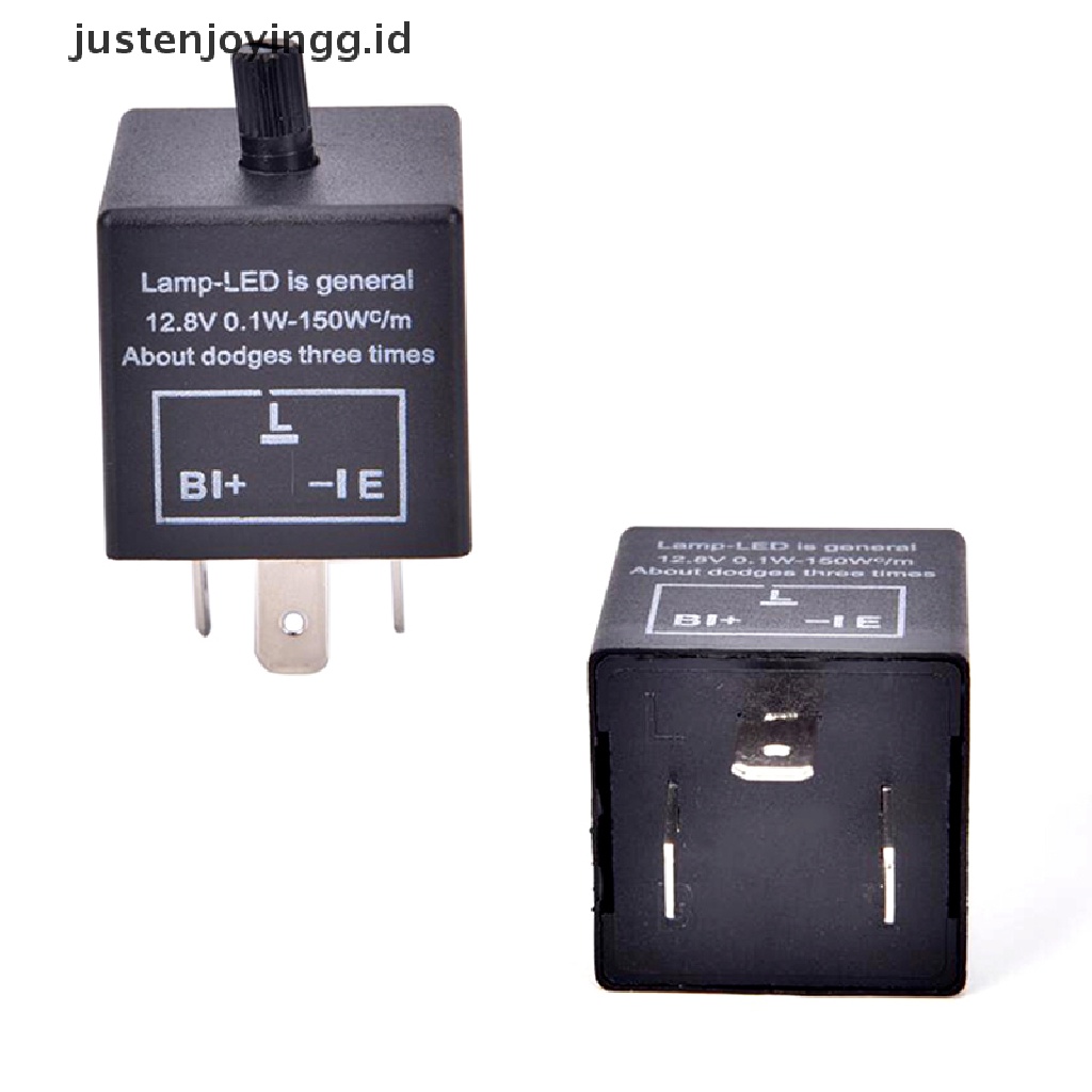 // justenjoyingg.id // 12V 3-Pin LED Adjustable Car Flasher Flash Relay For Turn Signal Light CF13 ~