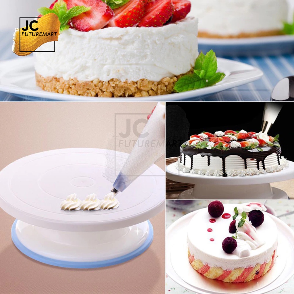 CAKE ROTARY TRAY / CAKE TURNTABLE / ROTATING CAKE STAND - 28CM