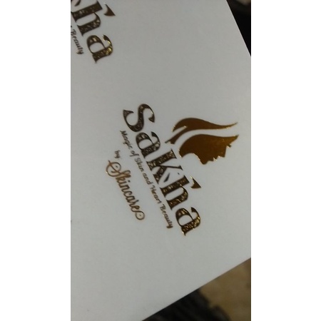 

stiker hotprint gold uk. 4cm