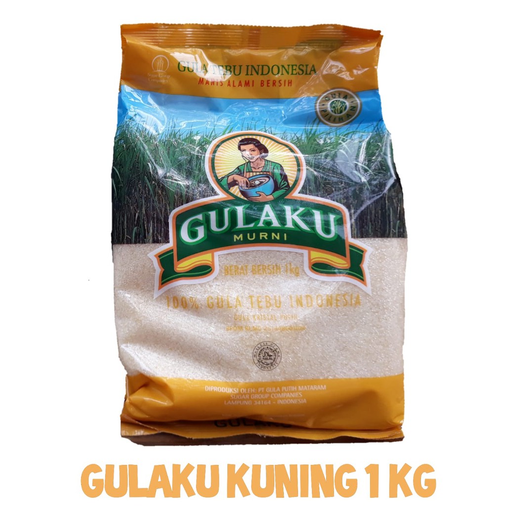 

GULA PASIR GULAKU 1 KG KEMASAN KUNING PREMIUM