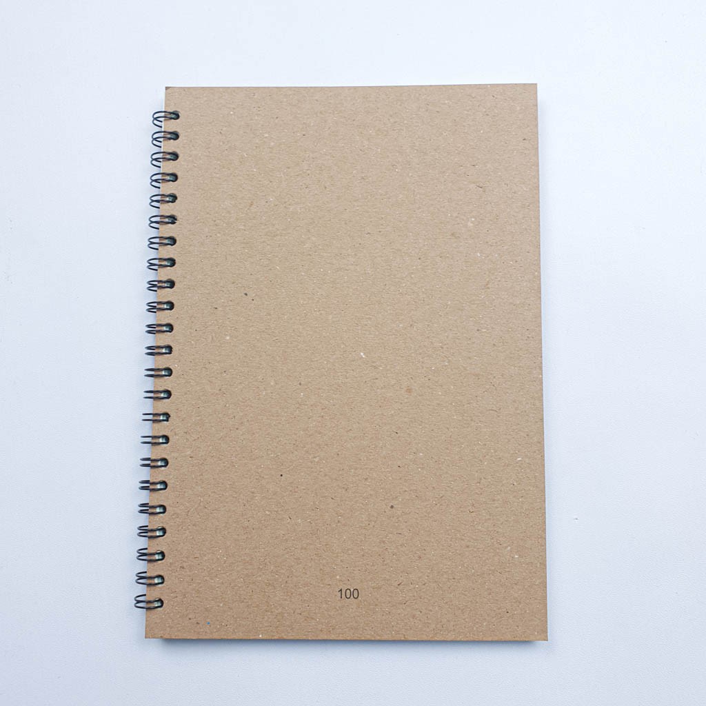 

Basic Bamboo Paper Kraft Spiral Notebook A5 100 GSM Blank Grid Dotted Ruled Buku Tulis Murah [INSHOP]