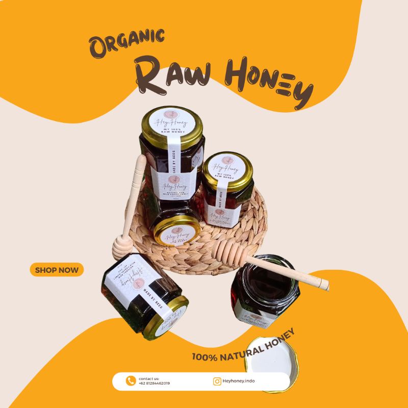 

Hey Honey Natural Raw Honey, Madu Hutan Asli