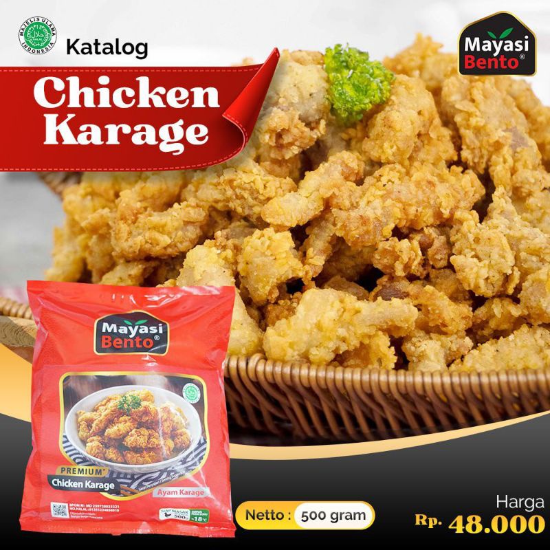 

Chicken Karage mayasi bento / bento frozen food / bekasi / halal BPOM