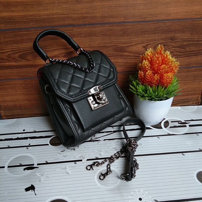 TAS SELEMPANG HANDPHONE KUNCI MUTIARA BORDIR MEWAH