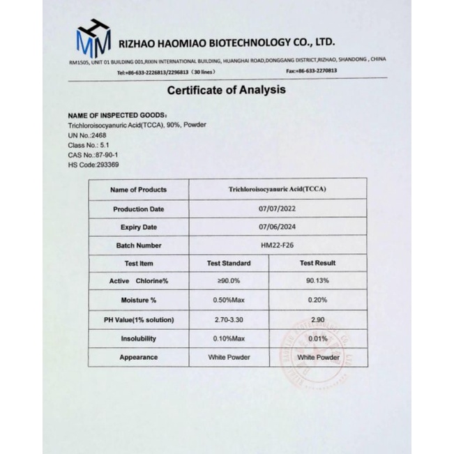 TCCA POWDER 90% CHLORINE BUBUK