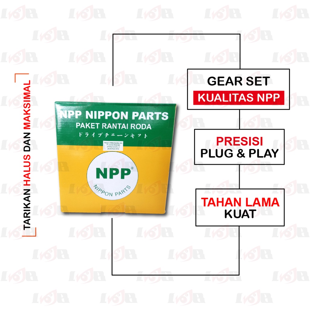 NPP Gear Set RX-King Rantai Komplit GirSet Depan Belakang Import Japan