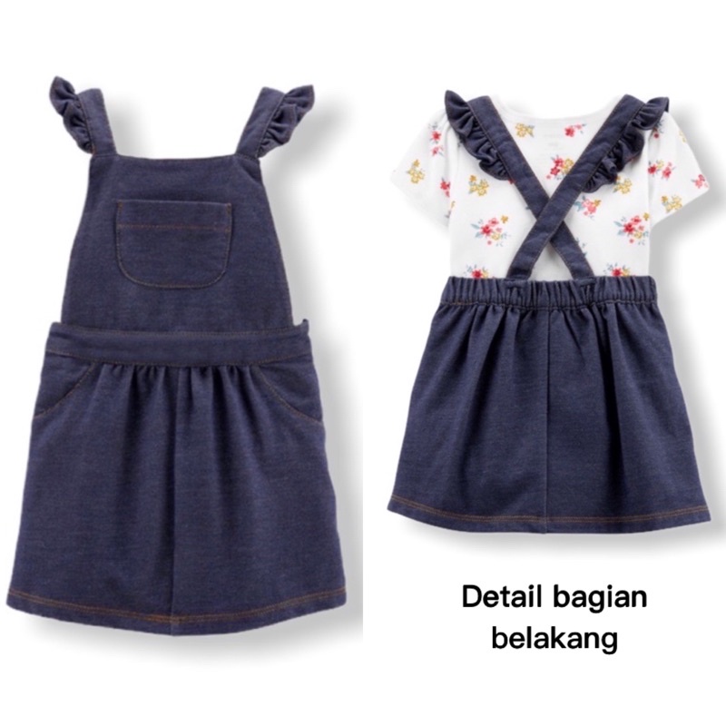 Carters Baby Overall Skirt Denim Anak Bayi Branded ORI