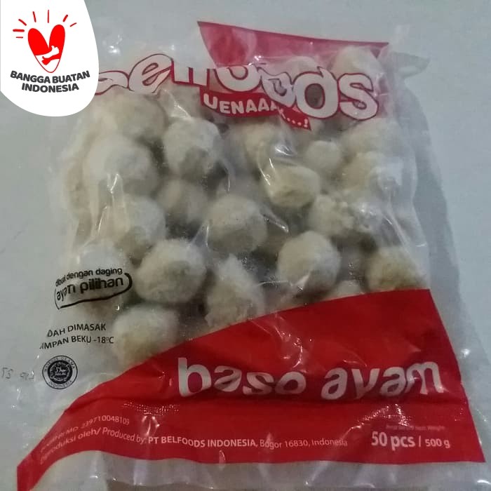 

Belfoods Uenaaak Baso Ayam 500gr (Besar) Isi 50 Bakso Frozen Beku 500 gram 50pcs