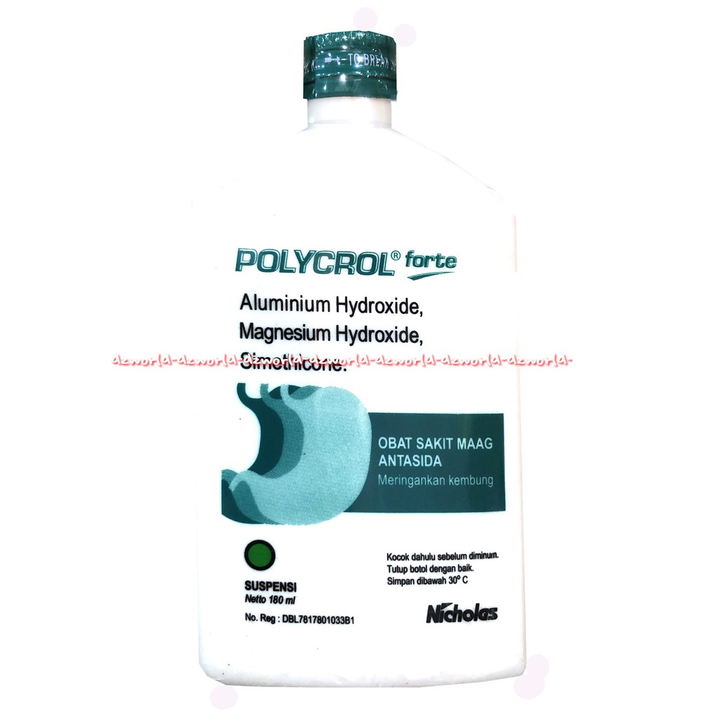 Polycrol 180ml Forte Magnesium Hydroxide Obat Sakit Maag Antasida Mag Magh Policol Obat Mag Cair Syrup