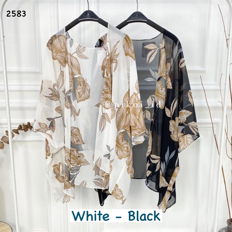 Summer outer / cardigan wanita bunga / outer pantai / flowy cardi / cardigan floral jatuh murah 2583