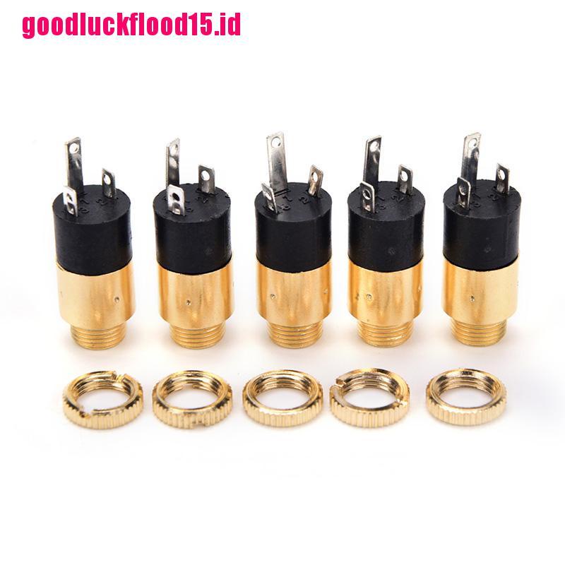 (LUCKID) 5pcs PJ392 Jack Audio 3.5mm Female Stereo Untuk Headphone