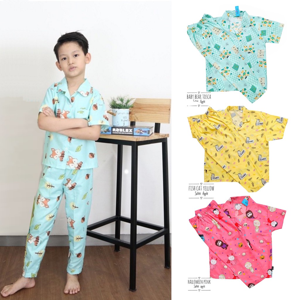 Piyama Anak,baju tidur anak,baju baju tidur termurah usia 6-10thn (BISA COD)