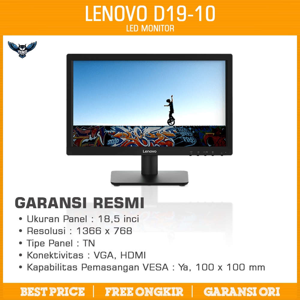 LED 19&quot; Lenovo D19-10 (VGA HDMI 1366x768) D1910 Monitor