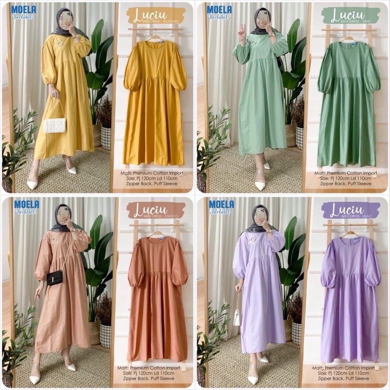 Seika Midi Dress Katun Premium HQ