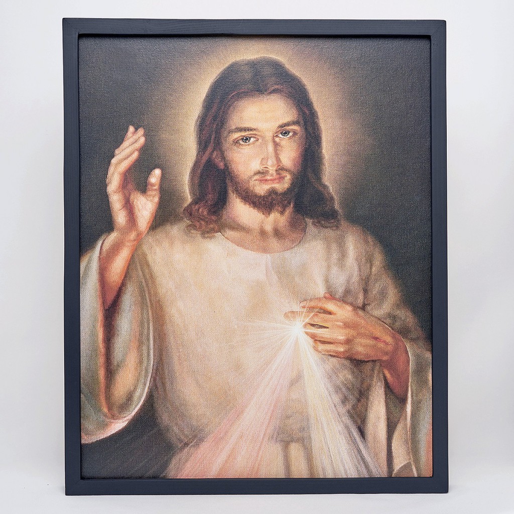 Gambar Kanvas   Yesus Kerahiman Ilahi 40 x 50 cm Toko Rohani Katolik
