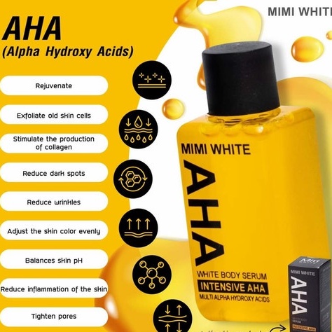 ✦SINAR✦AHA Mimi White Body Serum Pemutih Badan | 30ml