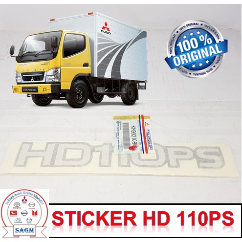

STIKER LOGO TULISAN HD110PS STICKER LABEL CANTER 110PS