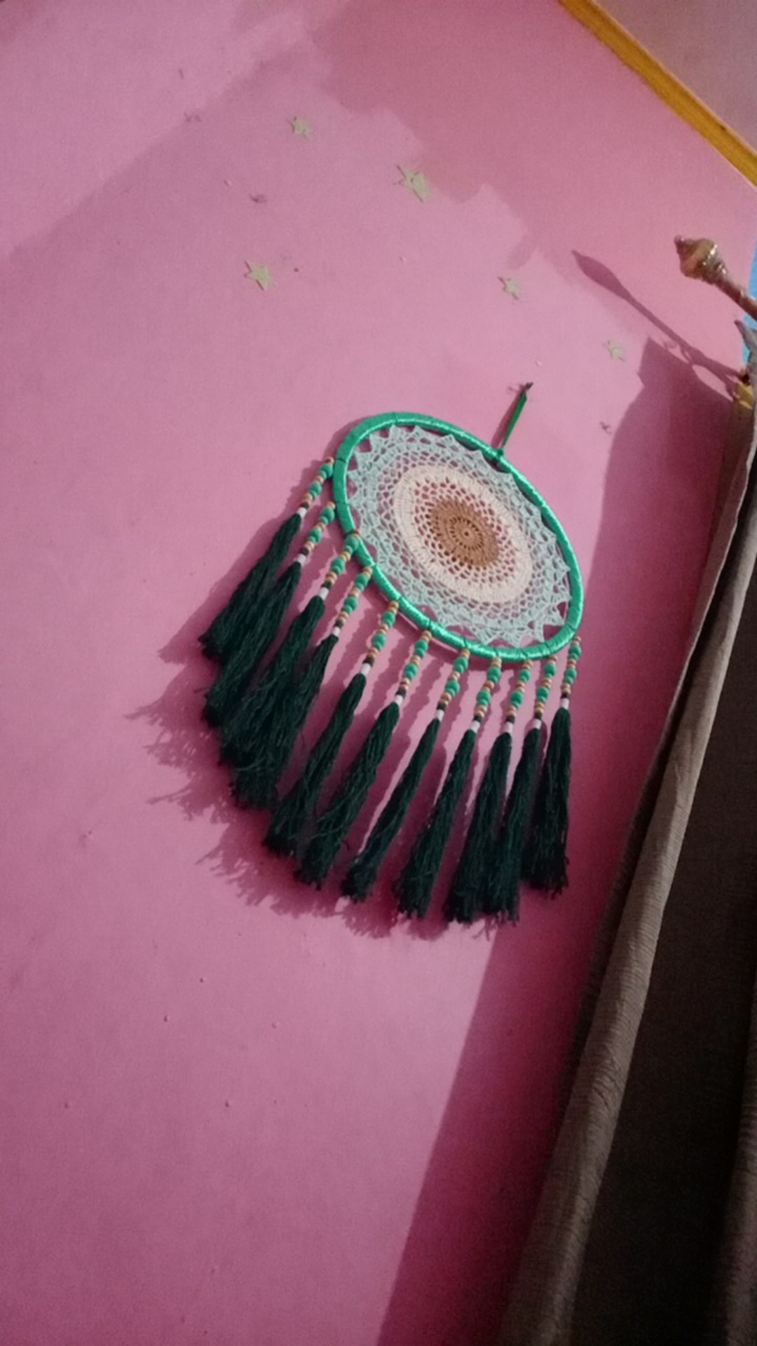 Gantungan Dream Catcher Tassel With Wooden Bead 32cm