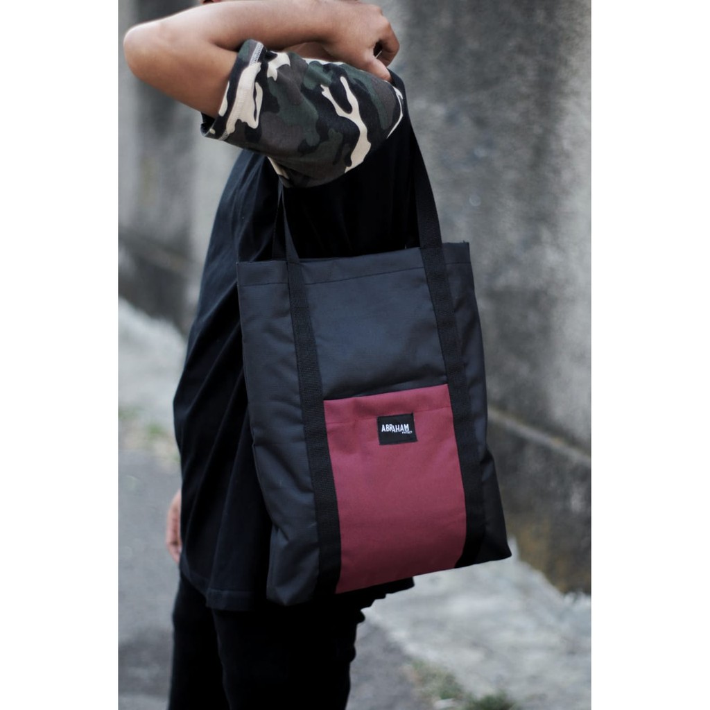 ABRAHAM- TOTEBAG PRIA UNISEX PRIA WANITA CORDURA tas tote bag