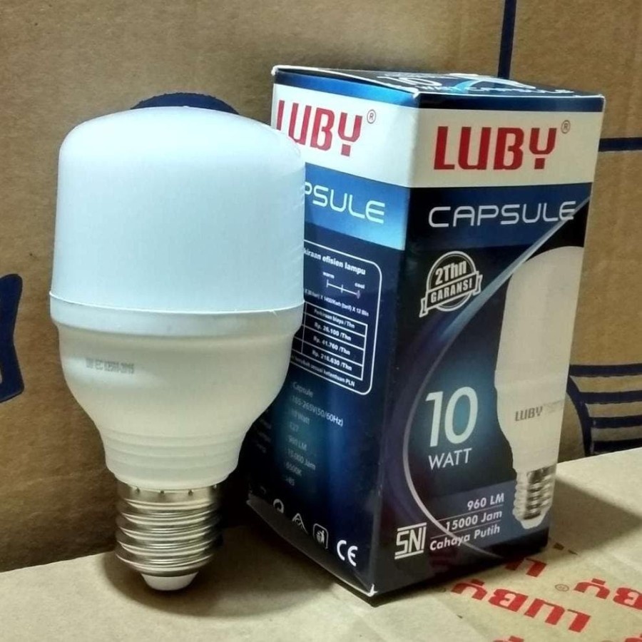 Lampu LED Luby Capsule 10 Watt Cahaya Putih Dan Terang