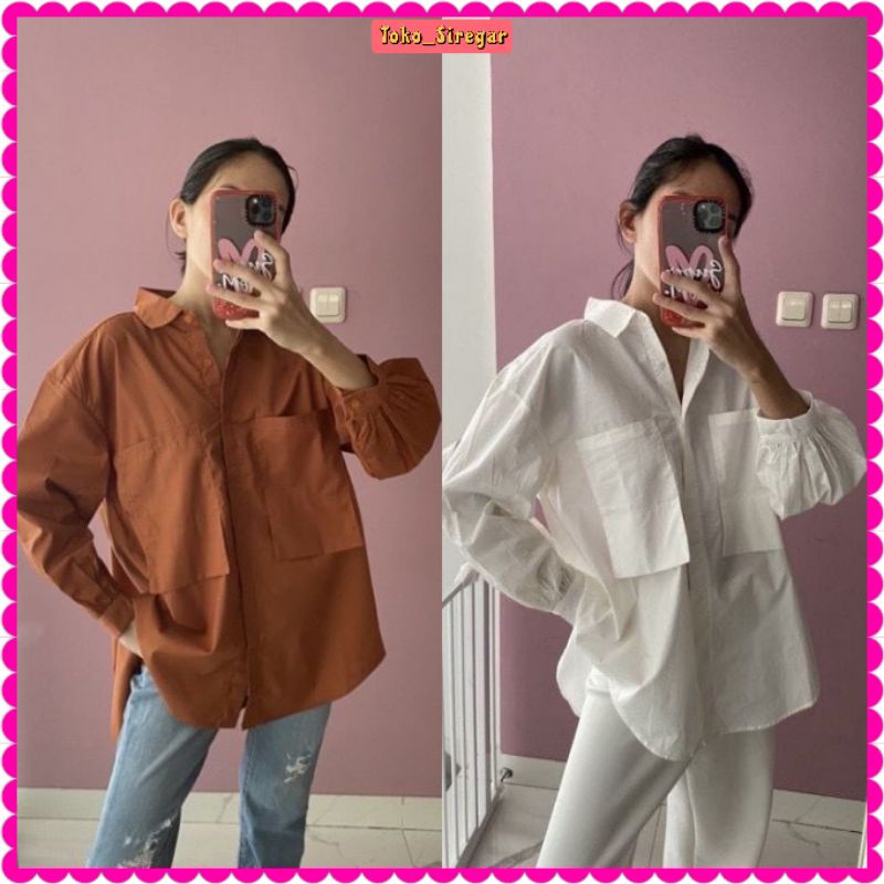 AREUM KOREAN OVERSIZE XXL SHIRT // BLOUSE JUMBO LD 120
