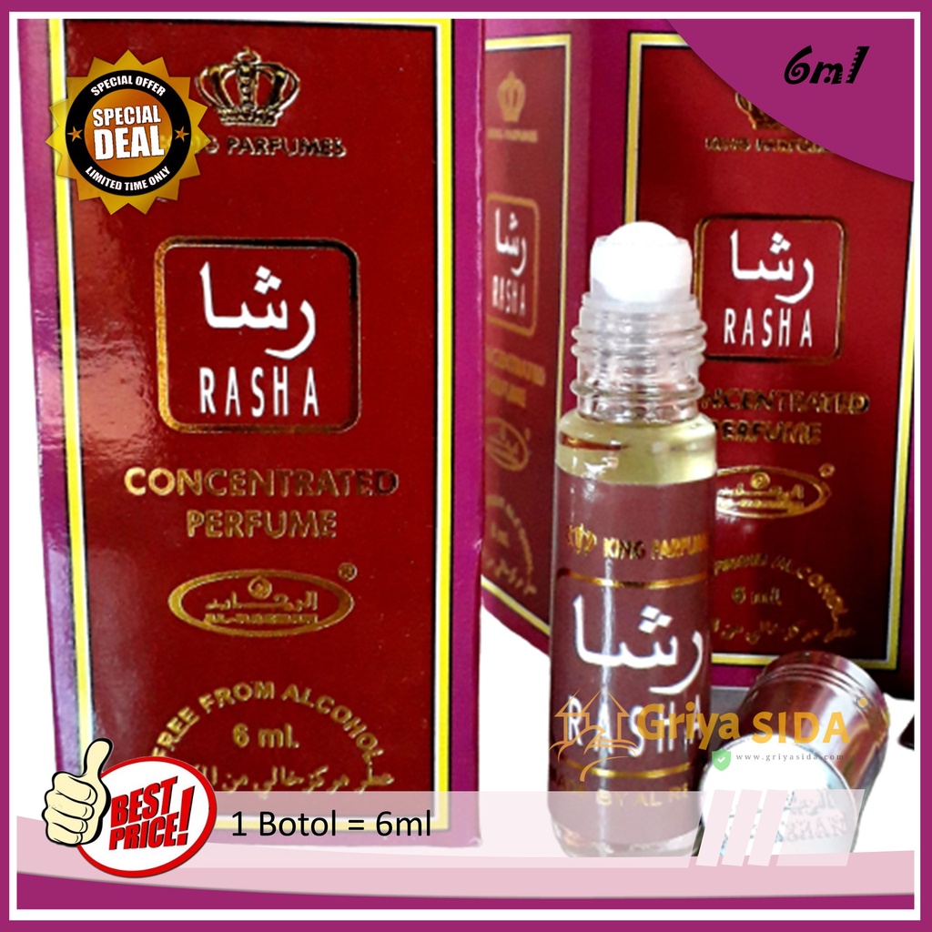 Parfum Rasha 6ml alraehan minyak wangi rasya mirip al rehab parfum Harga grosir PROMO!!