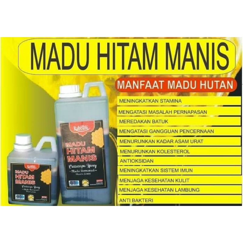 

Madu Hitam Manis/Madu Murni /Madu Asli