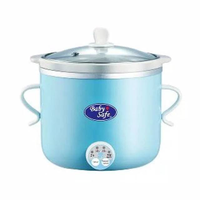 BabySafe Slow Cooker with timer &amp; warmer 0.8L/Alat masak Mpasi-  LB007