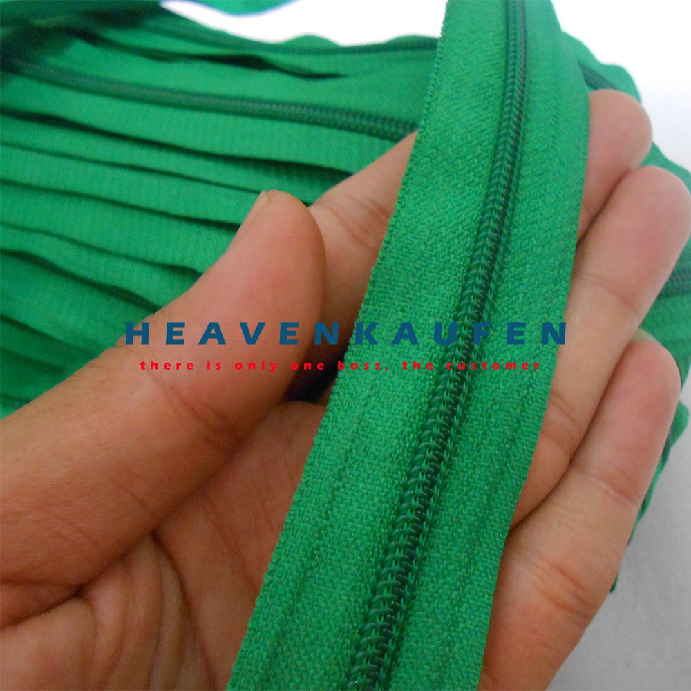 Resleting Zipper Hijau No 5 Murah Meteran