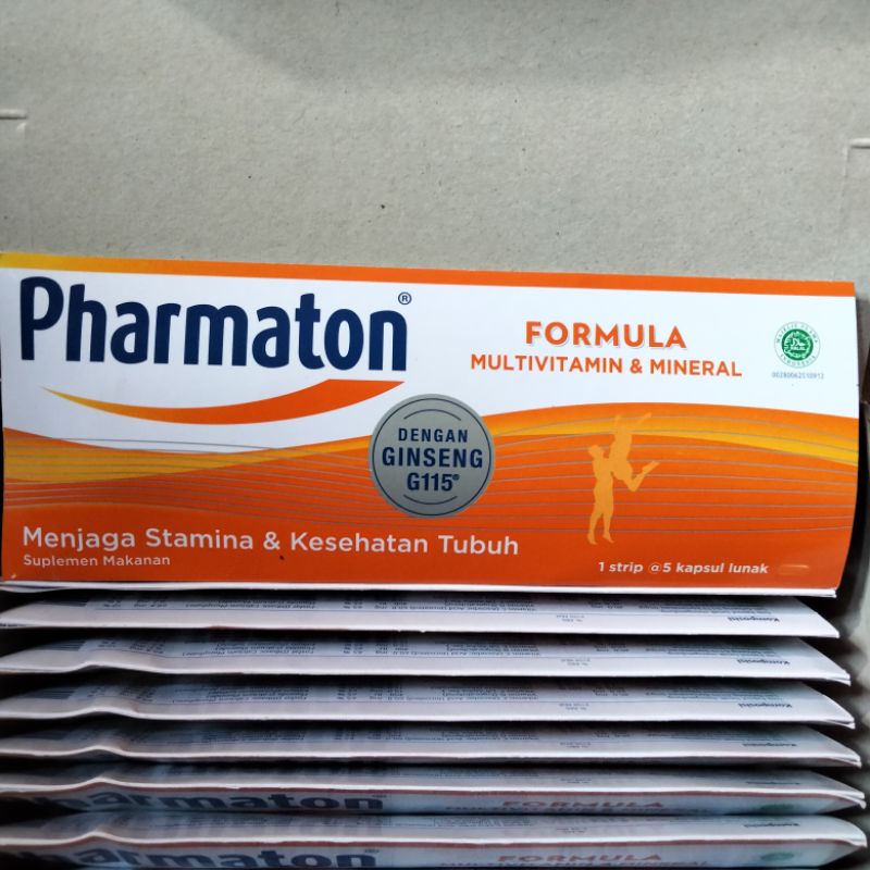 Pharmaton Muktivitamin 1 strip isi 5 Kapsul.