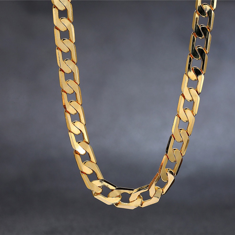 Kalung Rantai Lapis Emas 18K Panjang 50CM Untuk Pria