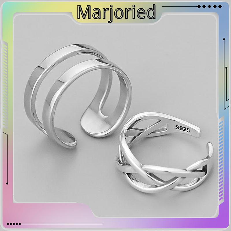 3pcs Cincin Jari Telunjuk Model Terbuka Dapat Disesuaikan Tidak Pudar Untuk Unisex-MJD