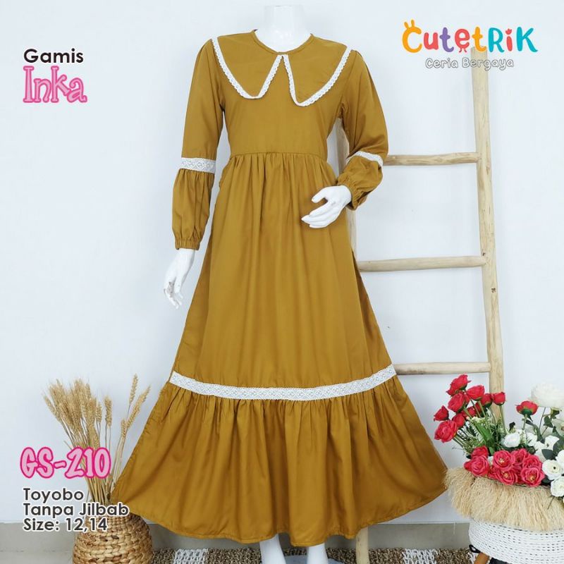 Gamis Remaja Inka Cutetrik Ukuran 14