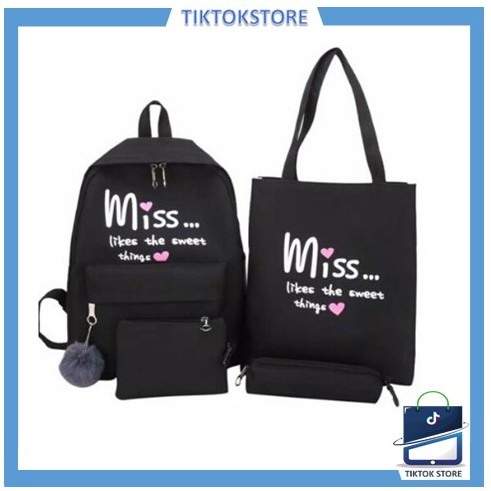 TIKTOK - MISS LOVE - Tas Ransel Backpack Fashion Morymony