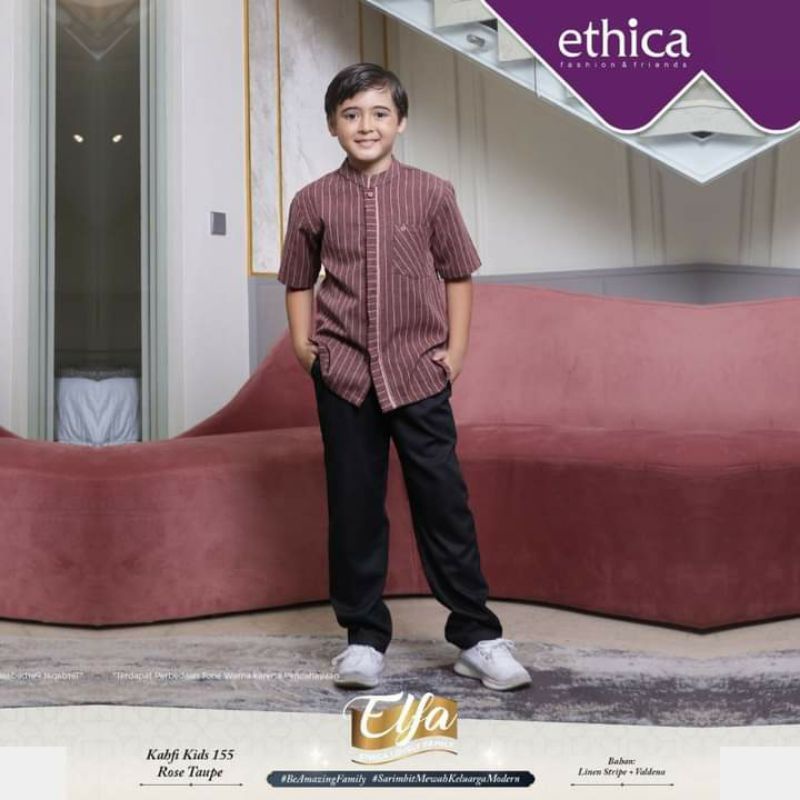 Ethica Kahfi Kids 155 Rose Taupe / Baju Setelan Anak Cowok Original / Koko Anak Cowok Masa Kini