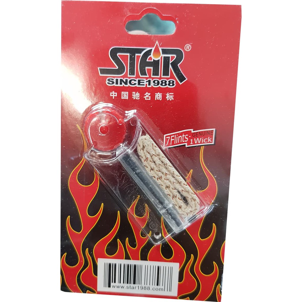 Korek Sumbu Dan 7 Pc Batu Zippo Satu Set Merk Star Wick Flint Zippo Murah
