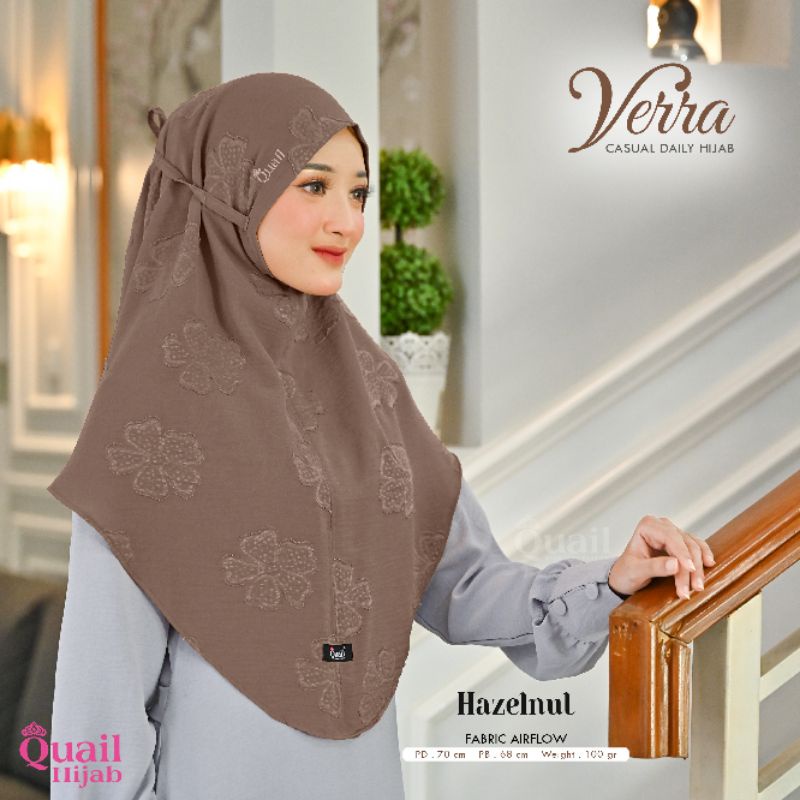 Jilbab Instan Bergo Tali Katun Airflow Original Quail Hijab VERRA