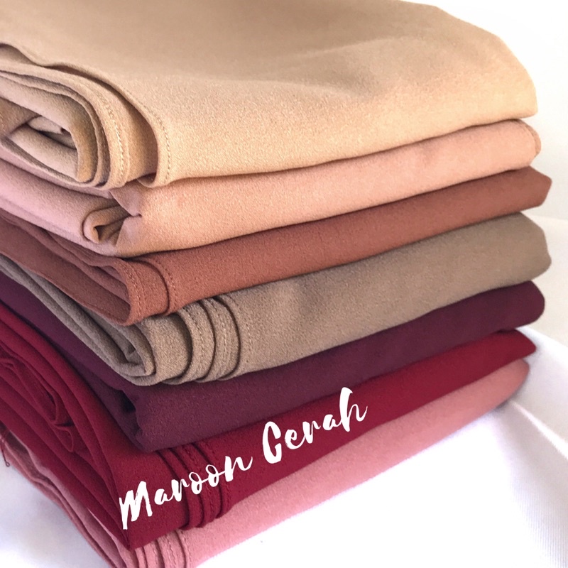 HIJAB SEGI 4 SYARI 130X130 DIAMOND-Maroon cerah