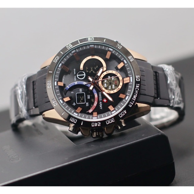 JAM TANGAN PRIA SWISS DOUBLE TIME