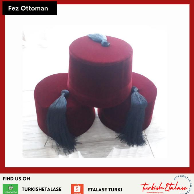 Star Seller Peci Fez Turki Original - Merah Maroon, 56