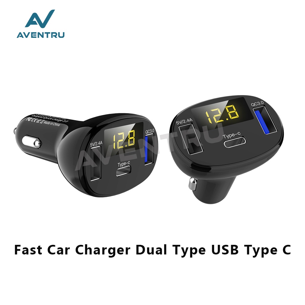 Fast Quick Car Charger Dual Type USB Type C Hp Mobil